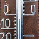 Thermometer zeigt -4°C auf der Hohen Zetz bei Weiz