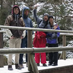 Michi, Theo, Quyen und Gemma in der Gragger Schlucht bei Neumarkt in Steiermark.