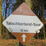 Hinweisschild zur Tatschkerland-Tour